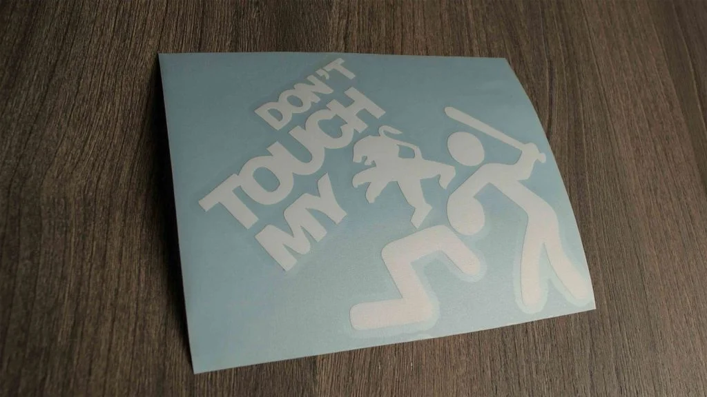 stiker dont touch my peugeot